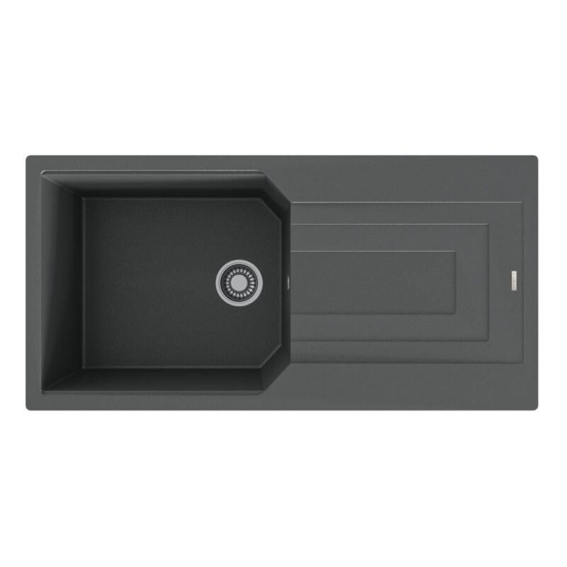 Teka Stone 60 B-TG Metalik Siyah Granit Evye