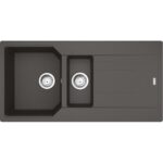 Teka CLİVO 60 B TQ 1B 1D 1 Gözlü Onyx Black Granit Evye