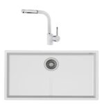 Teka Square 72.40 Beyaz Evye + ARK 938 Beyaz Batarya Set