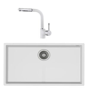 Teka Square 72.40 Beyaz Evye + ARK 938 Beyaz Batarya Set