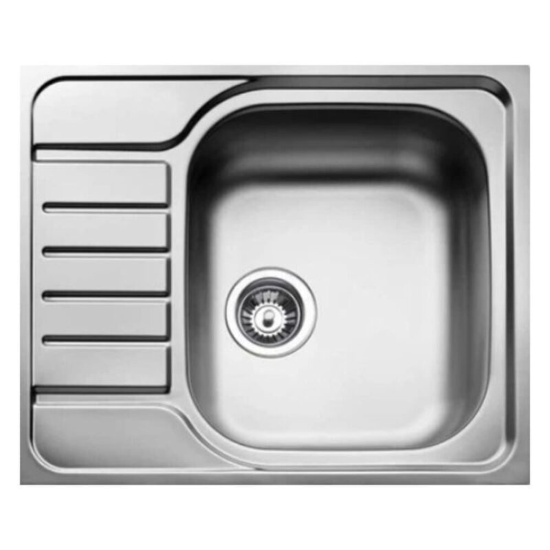 CLASSIC 1B 1/2 D 580.500 Düz Sol Damlalıklı Çelik Evye