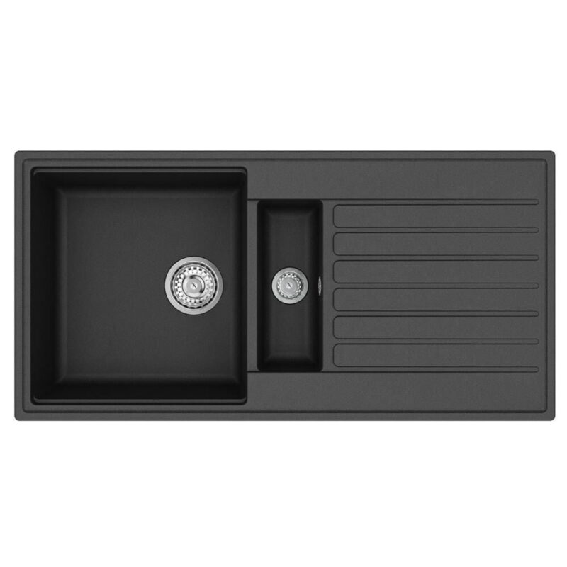 Teka CLİFF 60 B TQ 1,5 Gözlü Onyx Black Granit Evye
